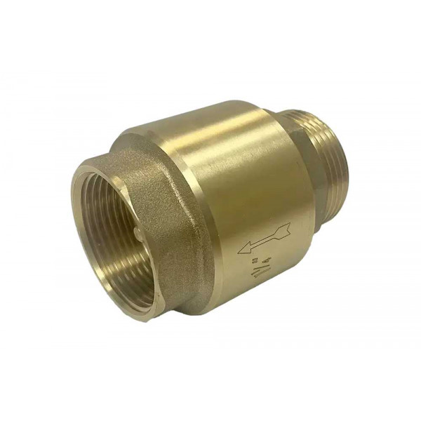 Клапан обратный UNIPUMP магистральный 1,25" , латунь, резьба НР х ВР