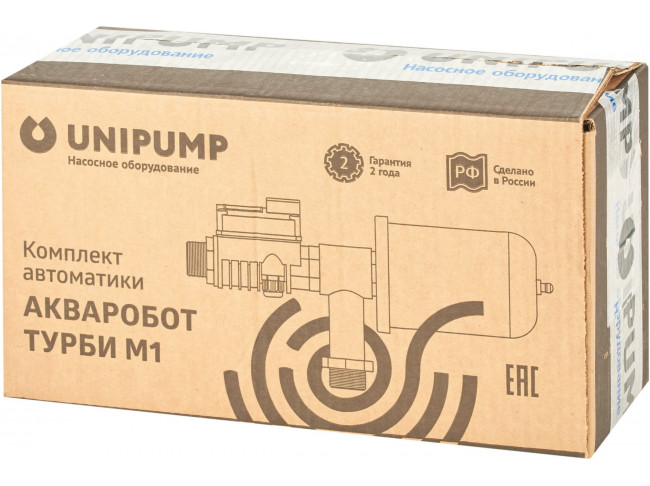 Комплект автоматики UNIPUMP АКВАРОБОТ ТУРБИ-М1 с гидроаккумулятором 2 л ...